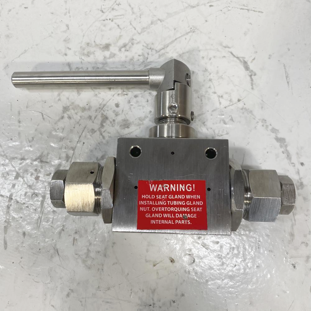 Parker Autoclave 3/8" Stainless Steel 2-Way Ball Valve 2B6S20M9-HT