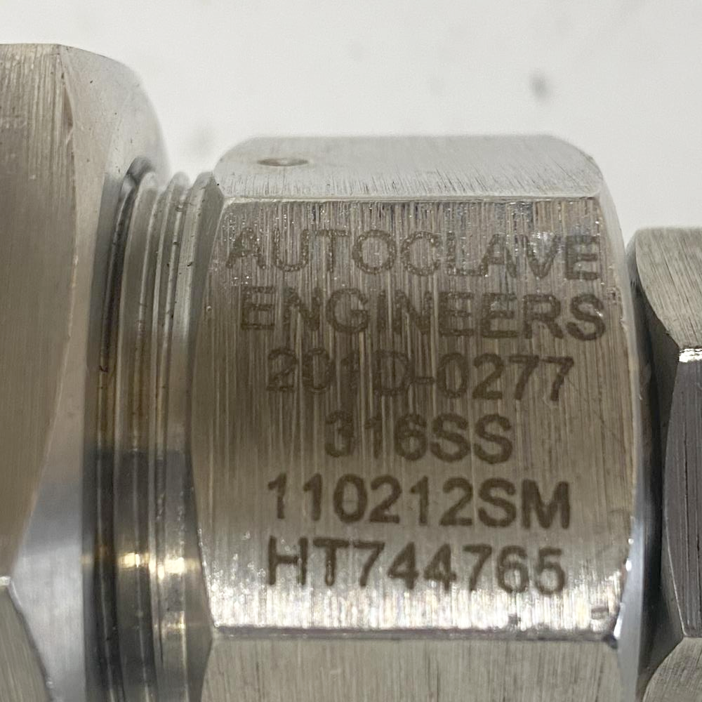 Parker Autoclave 3/8" Stainless Steel 2-Way Ball Valve 2B6S20M9-HT