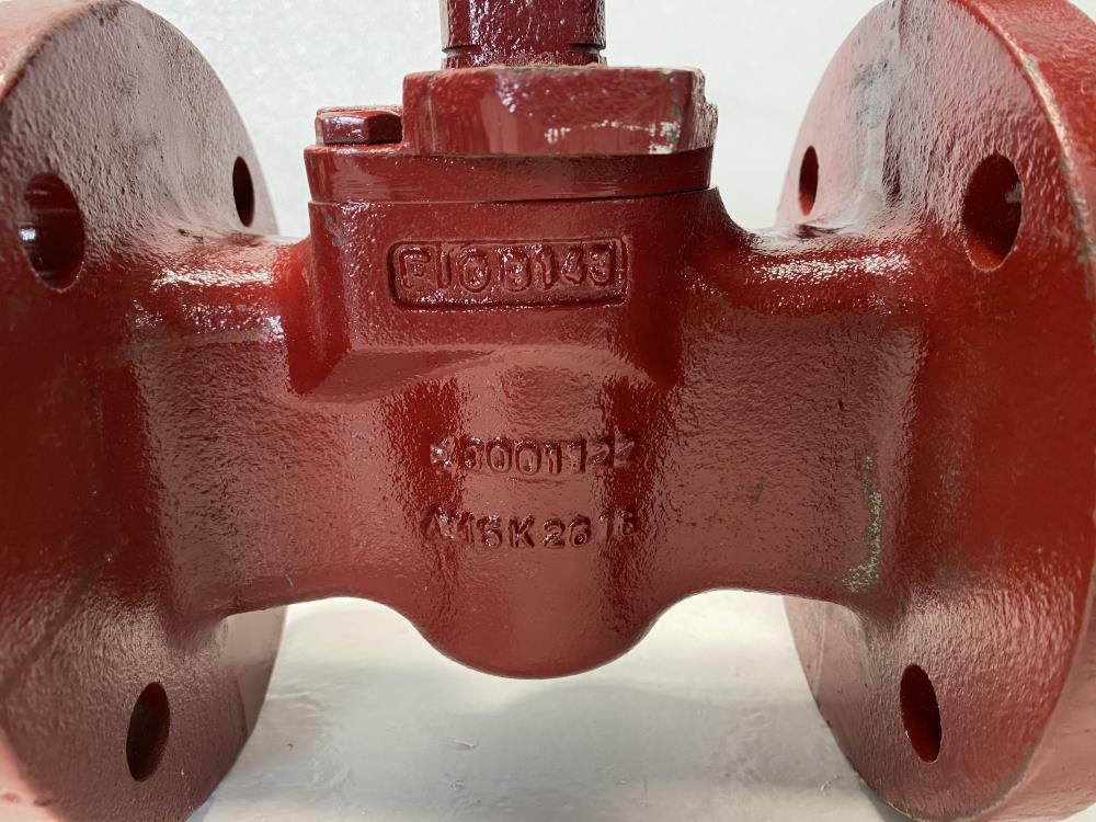 Flowserve 2-1/2" Cast Iron Plug Valve W/ Handle, B143