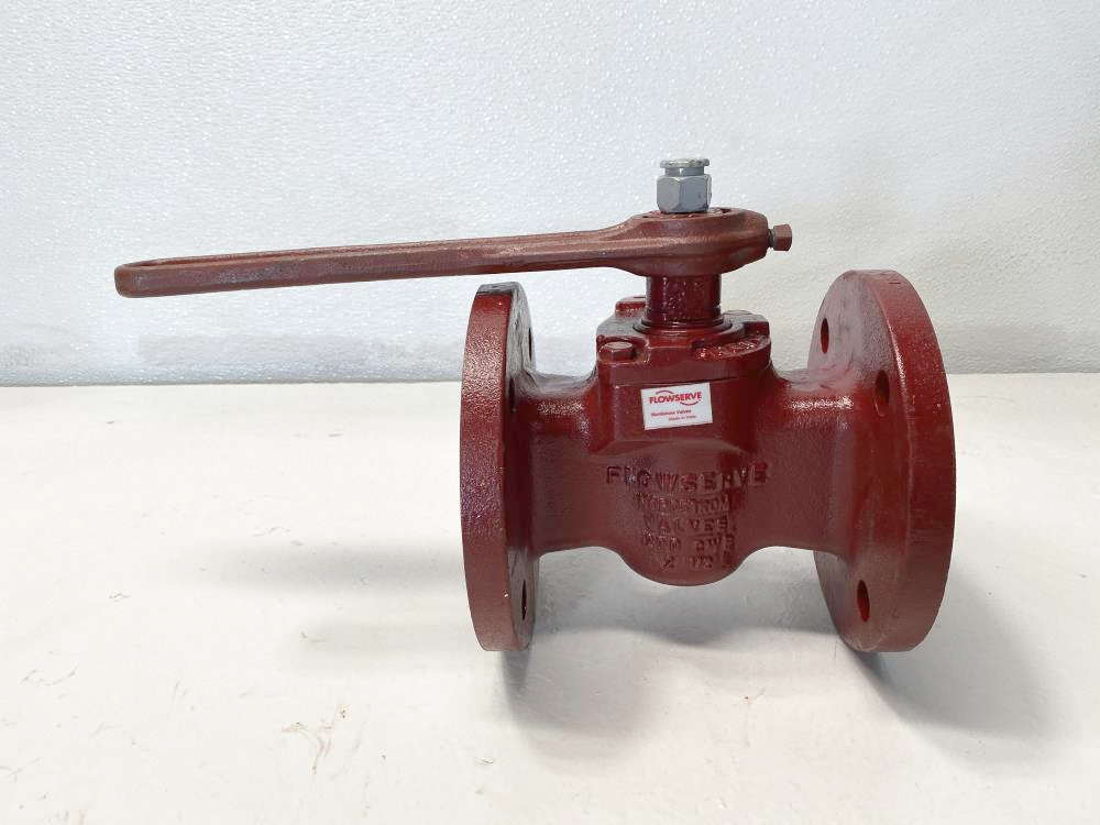 Flowserve 2-1/2" Cast Iron Plug Valve W/ Handle, B143