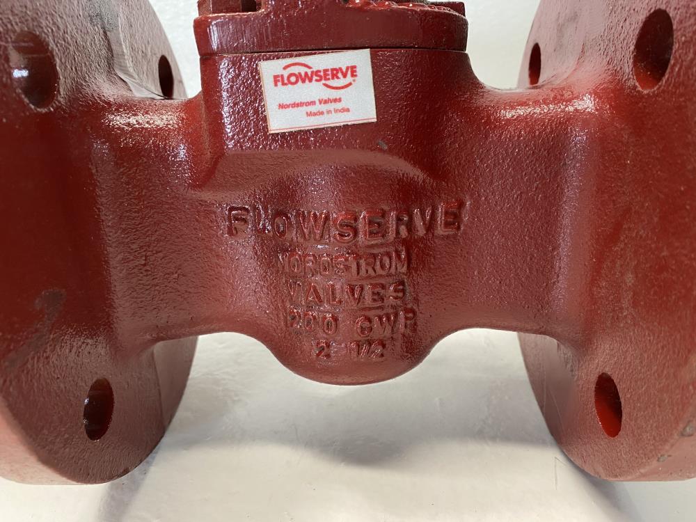 Flowserve 2-1/2" Cast Iron Plug Valve W/ Handle, B143
