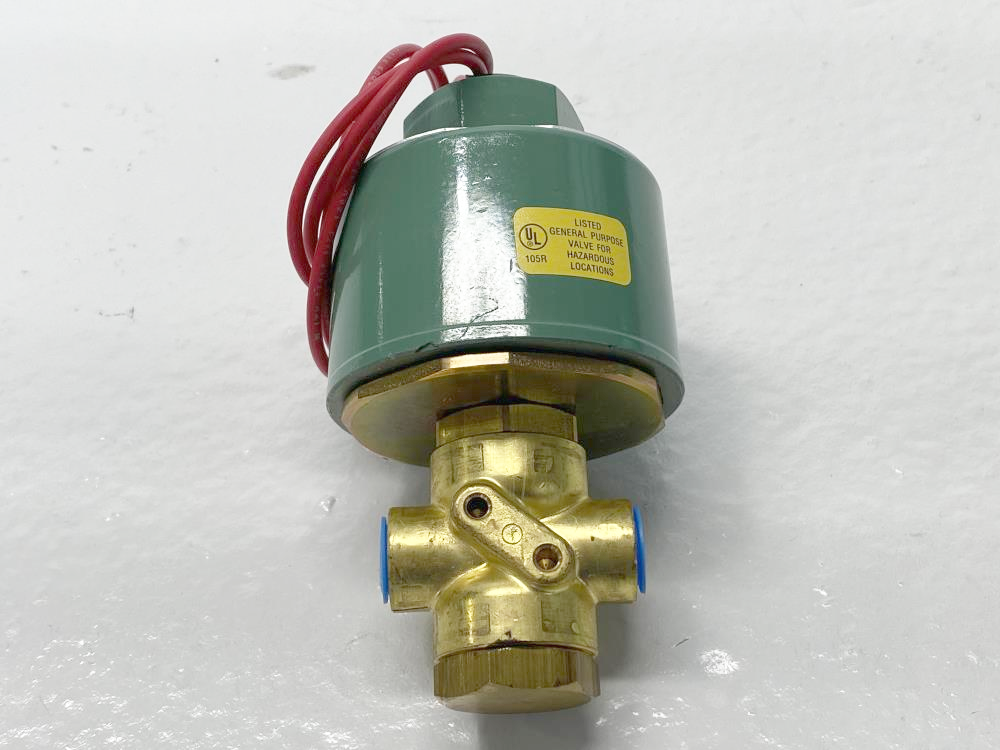 ASCO 1/4" NPT 3-Way Brass Solenoid Valve 8320A10