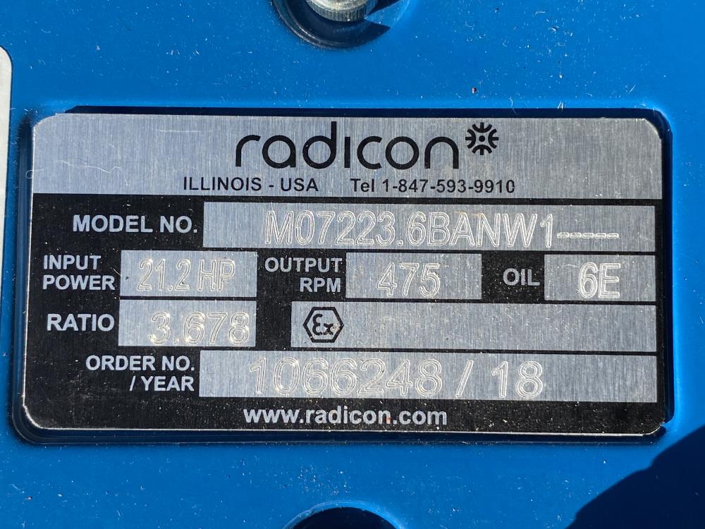 Radicon Series M Helical In-Line Gear Box, 3.678 Ratio, M07223.6BANW1