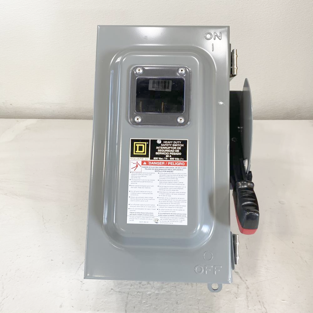 Square D Heavy Duty Safety Switch, Non-Fusible 60A 3-Pole, 600V HU362AWKVW