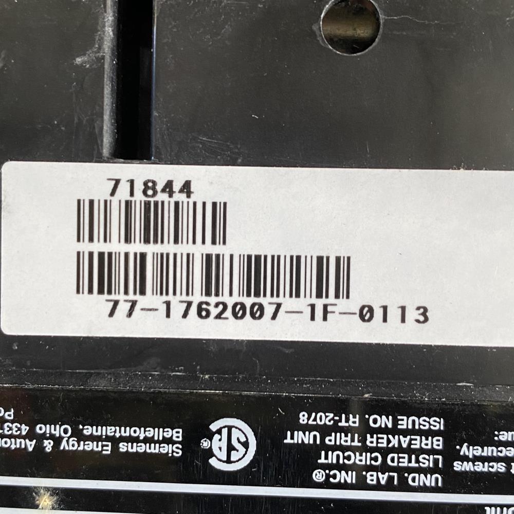 Siemens Sentron Series Circuit Breaker Trip Unit 3P, 225A, 60V, FD63T225