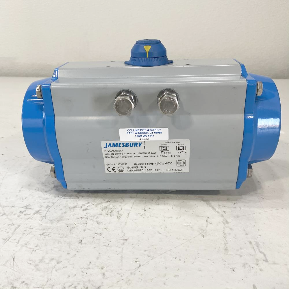 Jamesbury Size 300 Rack and Pinion Double-Acting Actuator VPVL300DABD