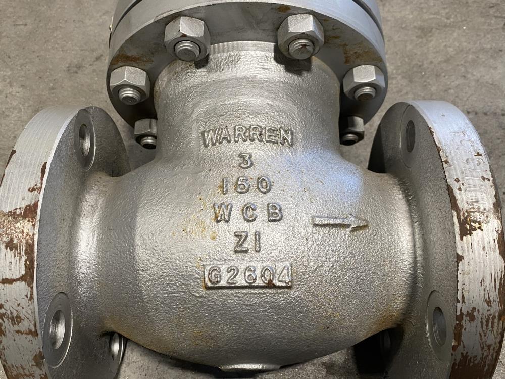 Warren 3" 150# WCB RF Globe Valve 2155-8