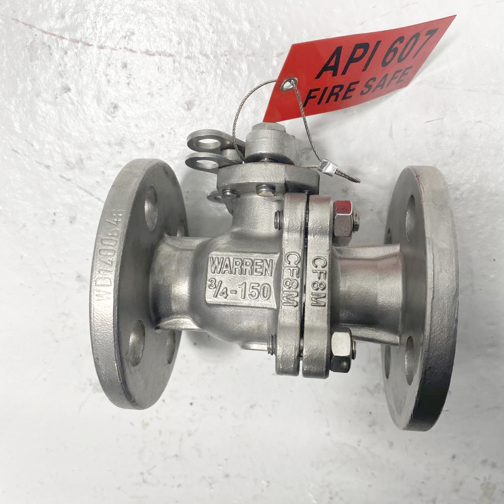 Warren 3/4" 150# CF8M RFFP Ball Valve 6156FS