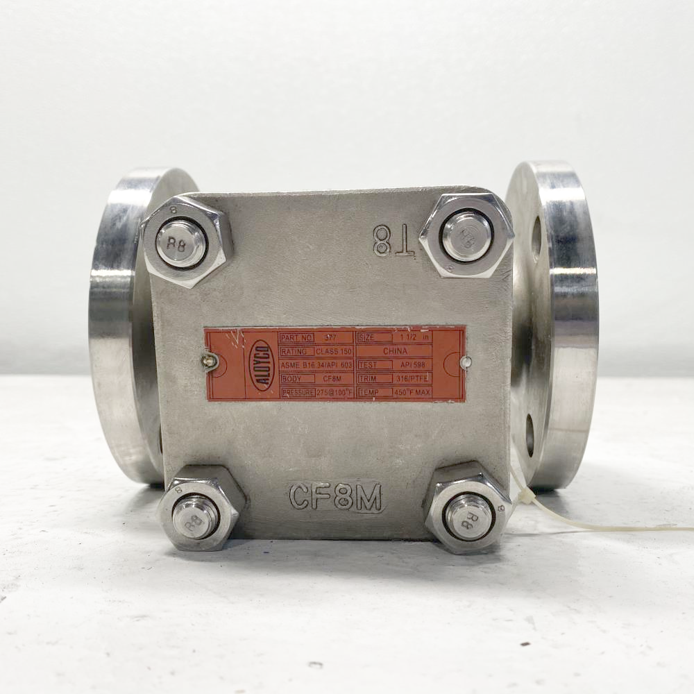 Aloyco 1-1/2" 150# CF8M RF Swing Check Valve 377 