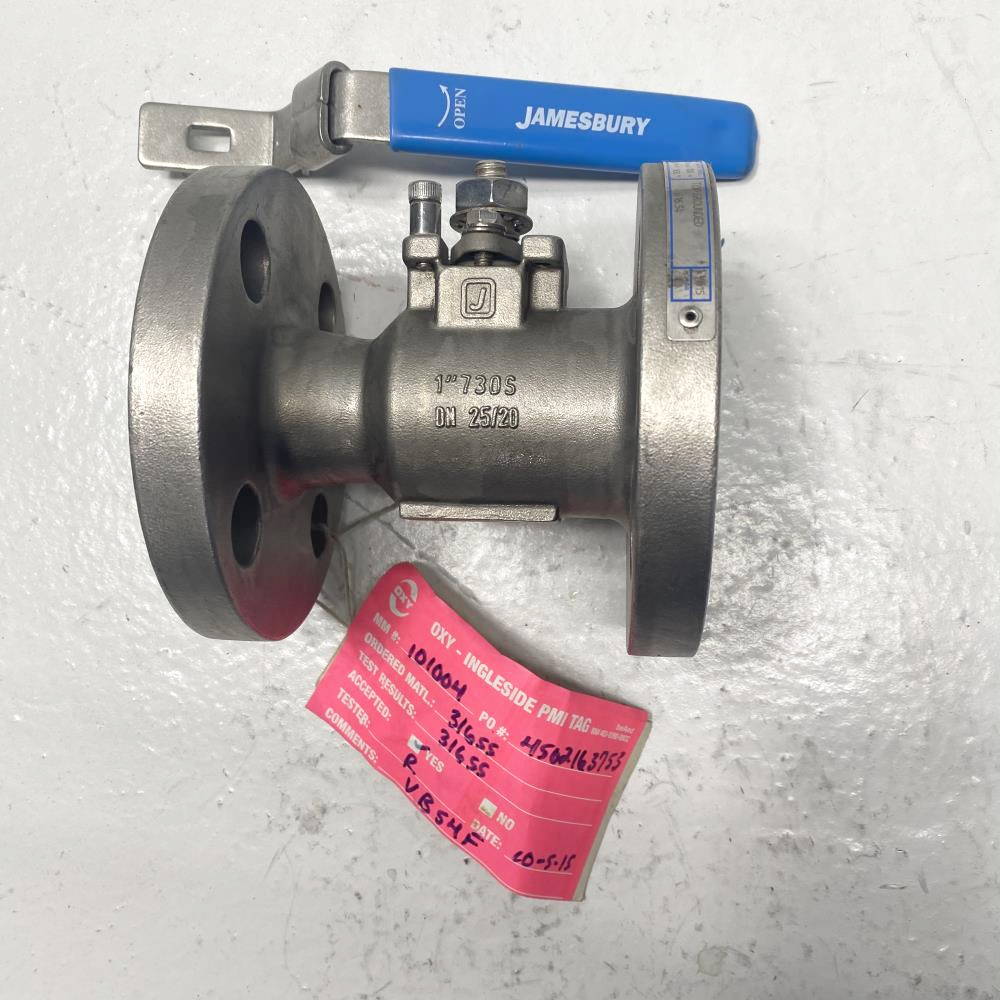 Jamesbury 1" 300# 316SS RF Ball Valve 1" 730STG313600XTZ2