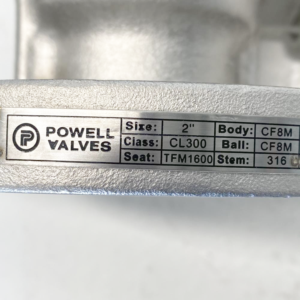 Powell 2" 300# CF8M RF Full Port Ball Valve B603FM