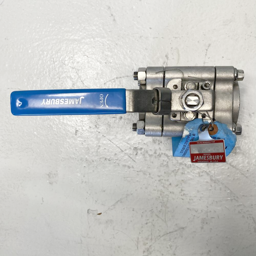 Jamesbury 2" Socketweld x Threaded CF8M Top Grounded Ball Valve 2" 4MFTG3600XTB2