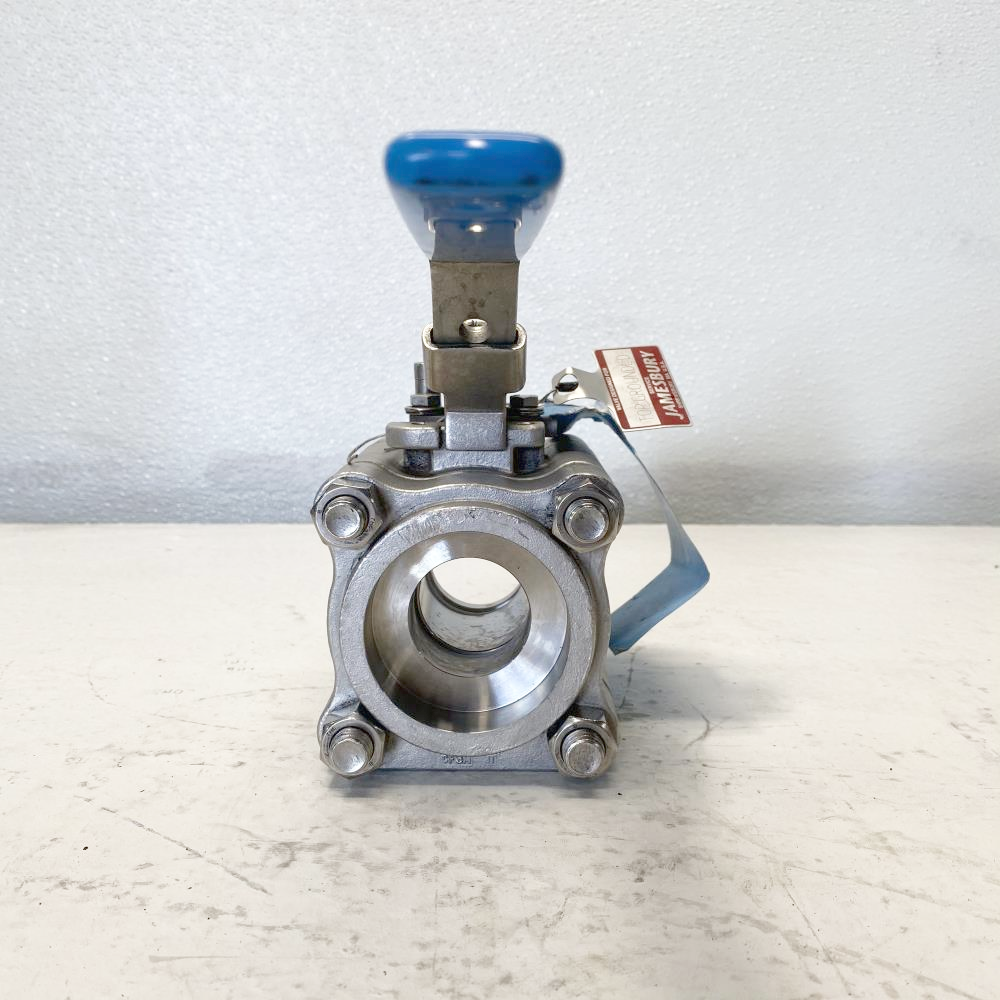 Jamesbury 2" Socketweld x Threaded CF8M Top Grounded Ball Valve 2" 4MFTG3600XTB2