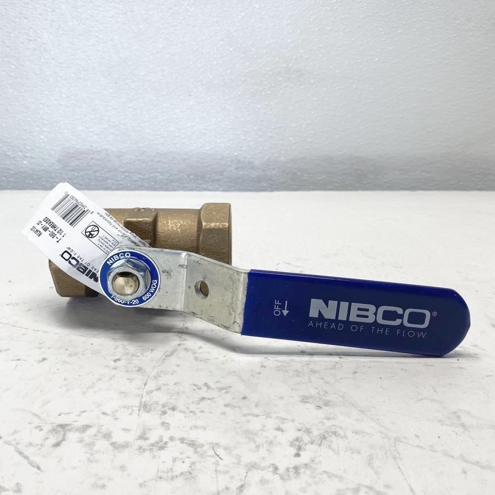 Lot of (2) Nibco 1-1/2" Threaded 600# Bronze Ball Valve T-560-BRY-20