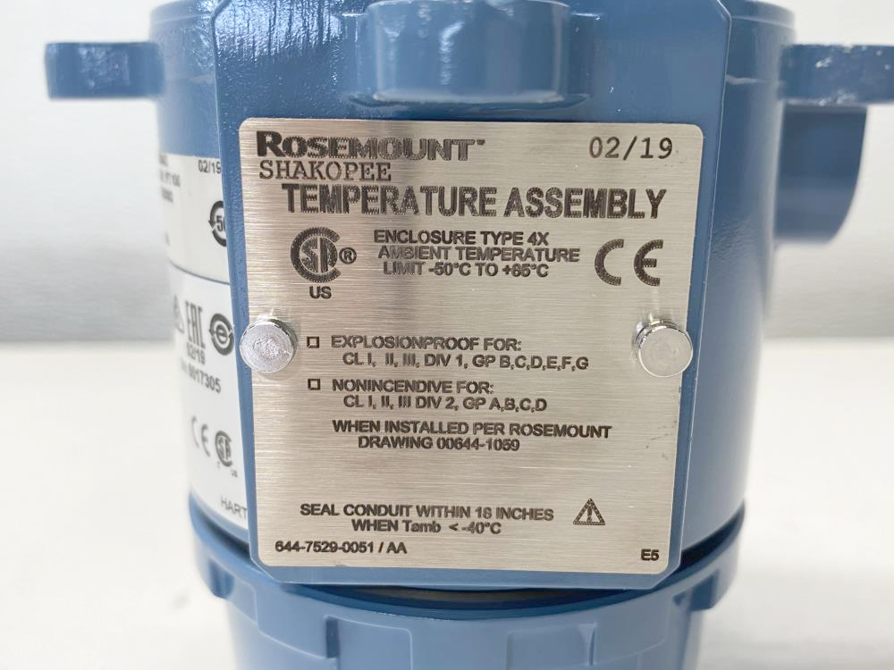 Rosemount 0 to 350F Temperature Transmitter Assembly 644HAE5J6M5Q4XA