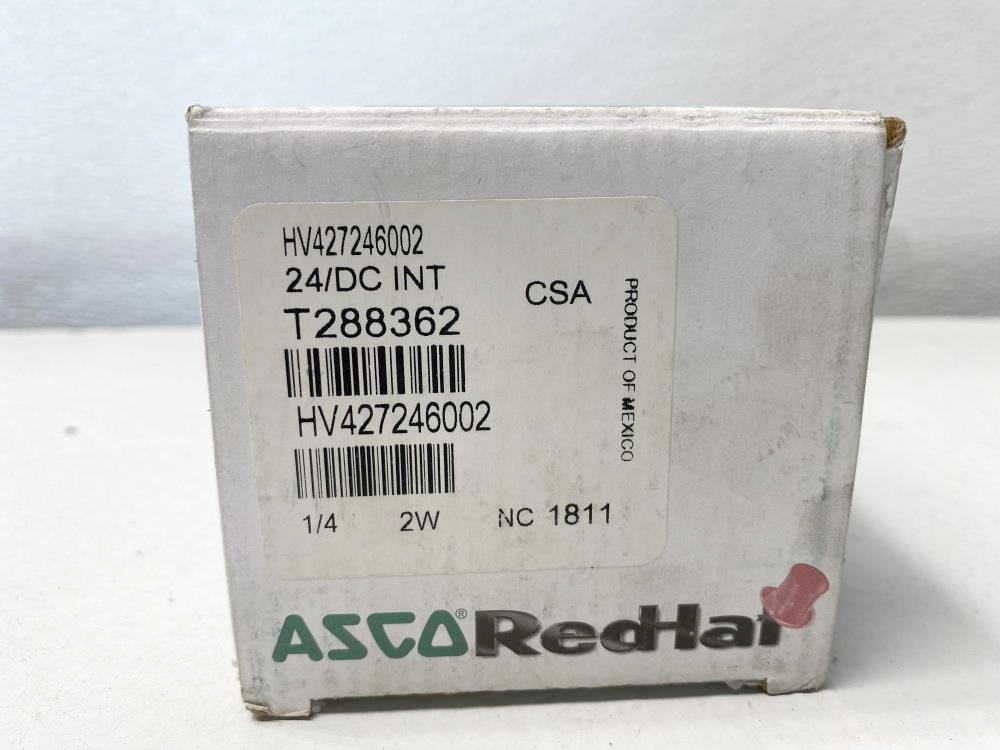 ASCO Red-Hat 1/4" NPT 2-Way 24V Solenoid Valve EFHT8016H1, HV427246002