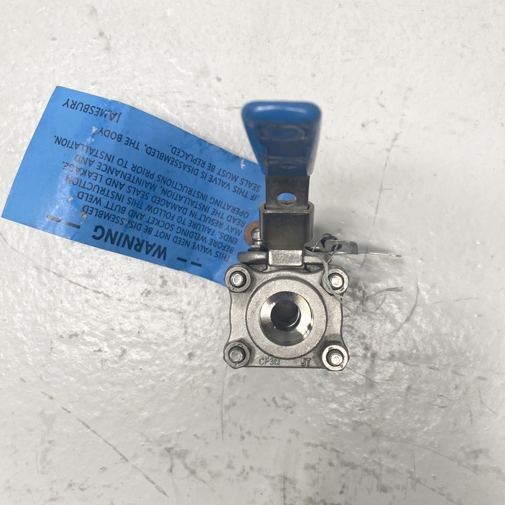 Jamesbury 1/2" Socketweld x Threaded CF8M Static Ball Valve 1/2" 4MBSTGR3600XTB2