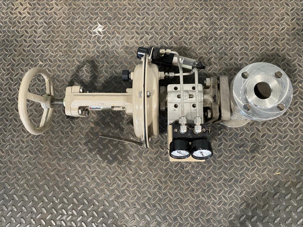 Samson 1-1/2" 150# CF8M Actuated Globe Control Valve 241-1 w/ 3730-4 Positioner