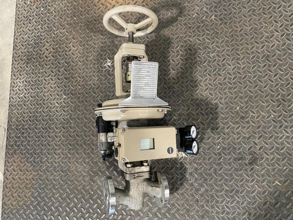 Samson 1" 150# CF8 Actuated Globe Control Valve 241-1 w/ 3730-4 Positioner