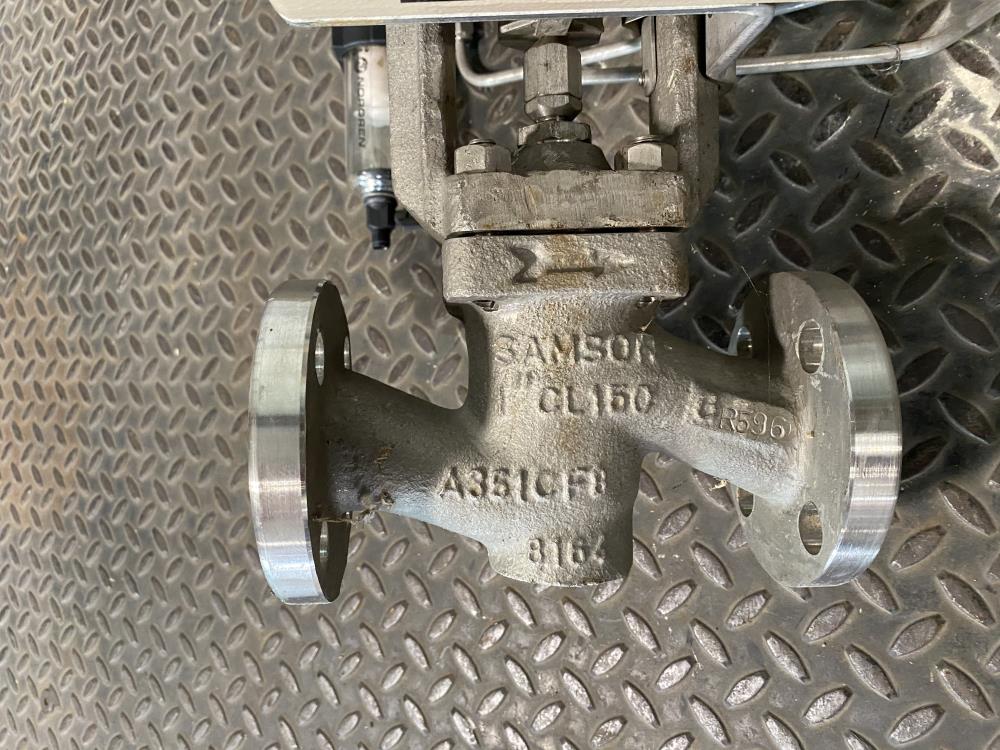 Samson 1" 150# CF8 Actuated Globe Control Valve 241-1 w/ 3730-4 Positioner