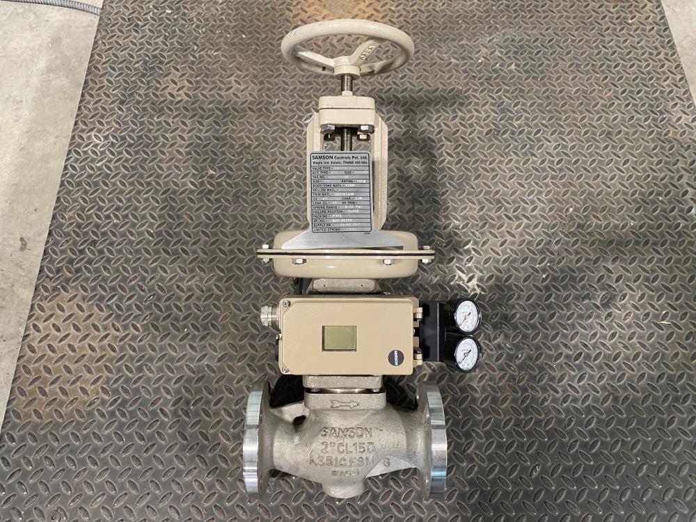 Samson 2" 150# CF8M Actuated Globe Control Valve 241-1 w/ Positioner 3730-4