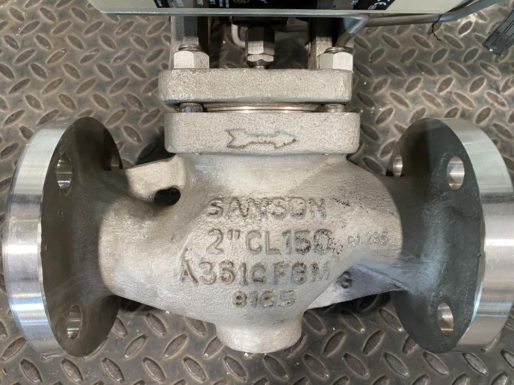 Samson 2" 150# CF8M Actuated Globe Control Valve 241-1 w/ Positioner 3730-4