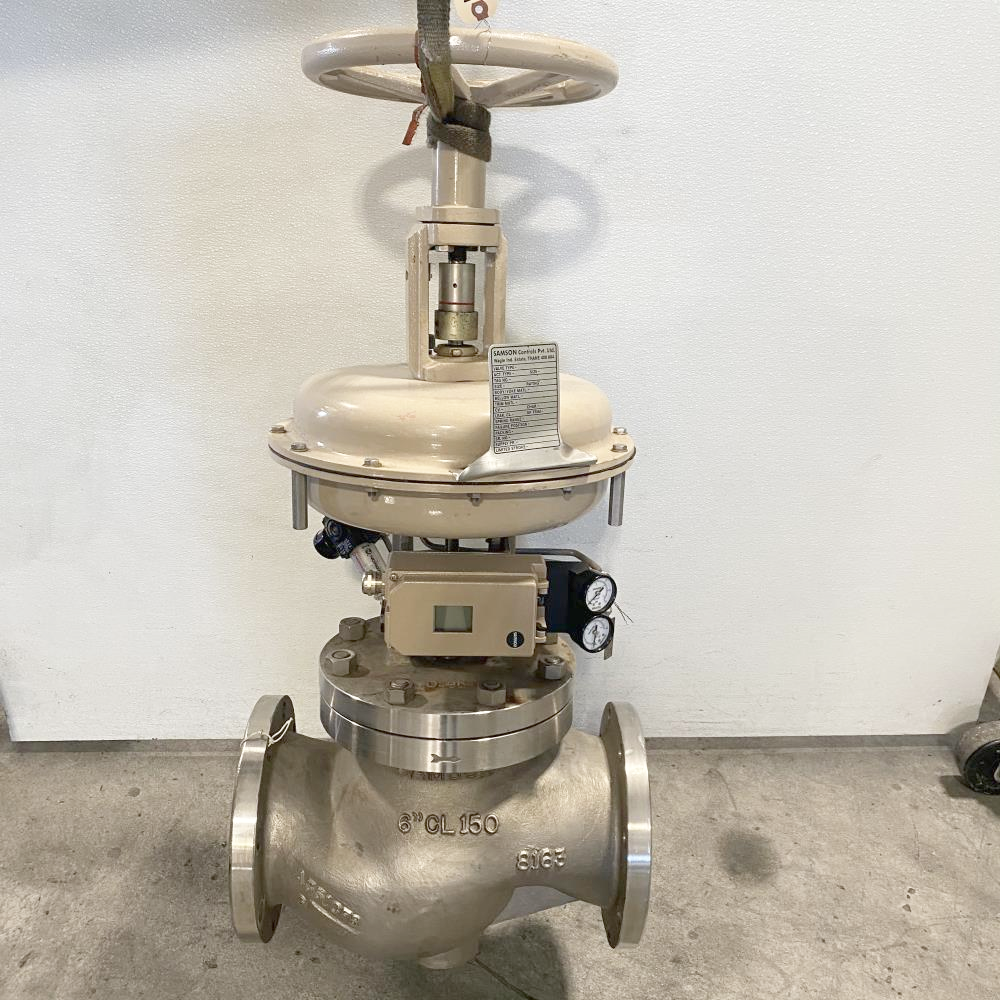 Samson 6" 150# CF8 Actuated Globe Control Valve 241-1 w/ 3730-4 Positioner