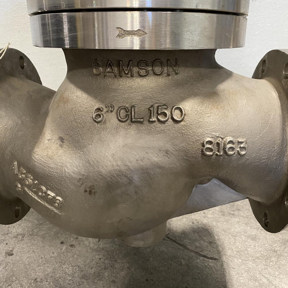 Samson 6" 150# CF8 Actuated Globe Control Valve 241-1 w/ 3730-4 Positioner