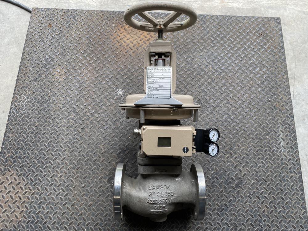 Samson 3" 150# CF8M Actuated Globe Control Valve 241-1 & 3730-4 Positioner