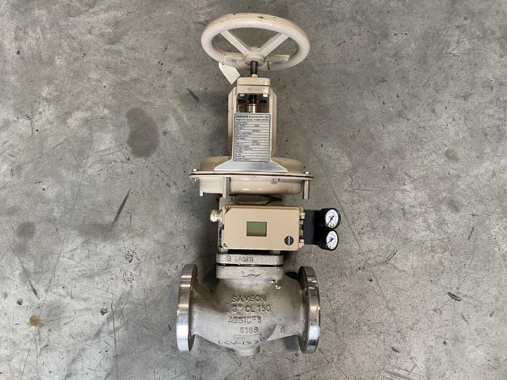 Samson 3" 150# CF8 Actuated Globe Control Valve 241-1 w/ 3730-4 Positioner