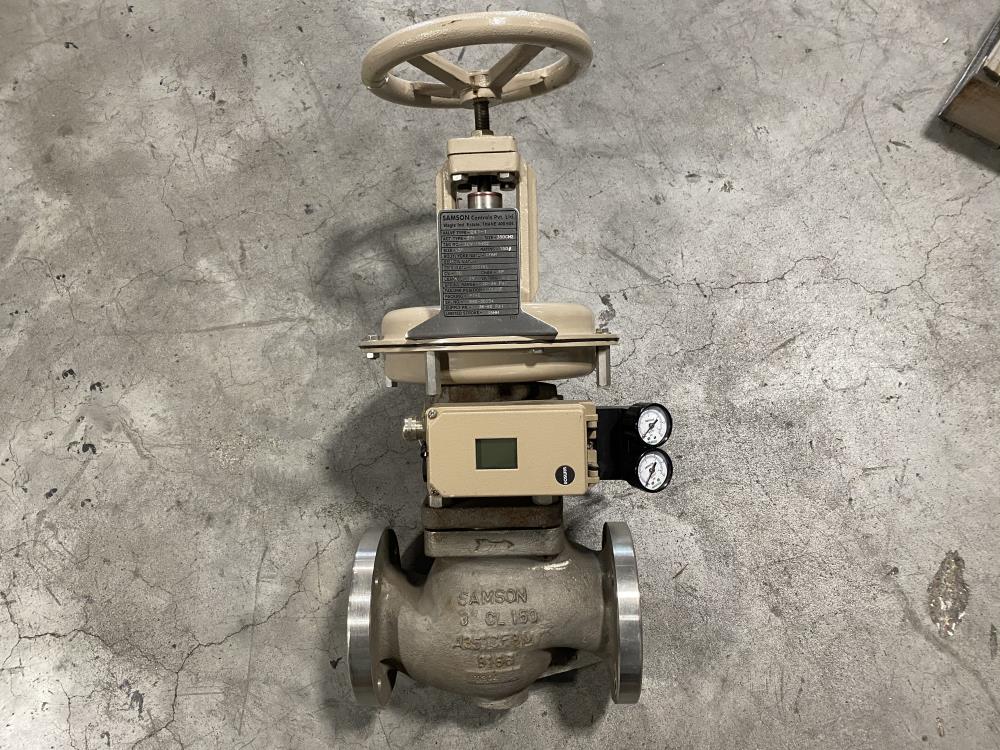 Samson 3" 150# CF8M Actuated Globe Valve 241-1 w/ 3730-4 Positioner