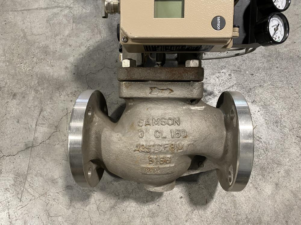 Samson 3" 150# CF8M Actuated Globe Valve 241-1 w/ 3730-4 Positioner