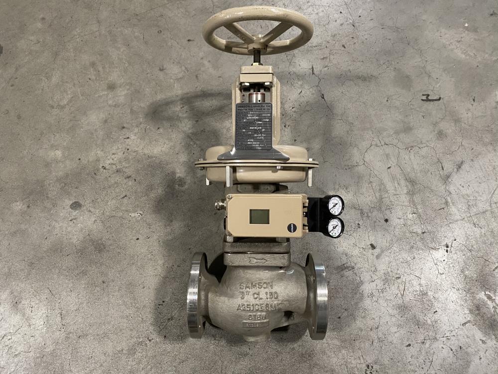 Samson 3" 150# CF8M Actuated Globe Valve 241-1 w/ Profibus Positioner 3730-4