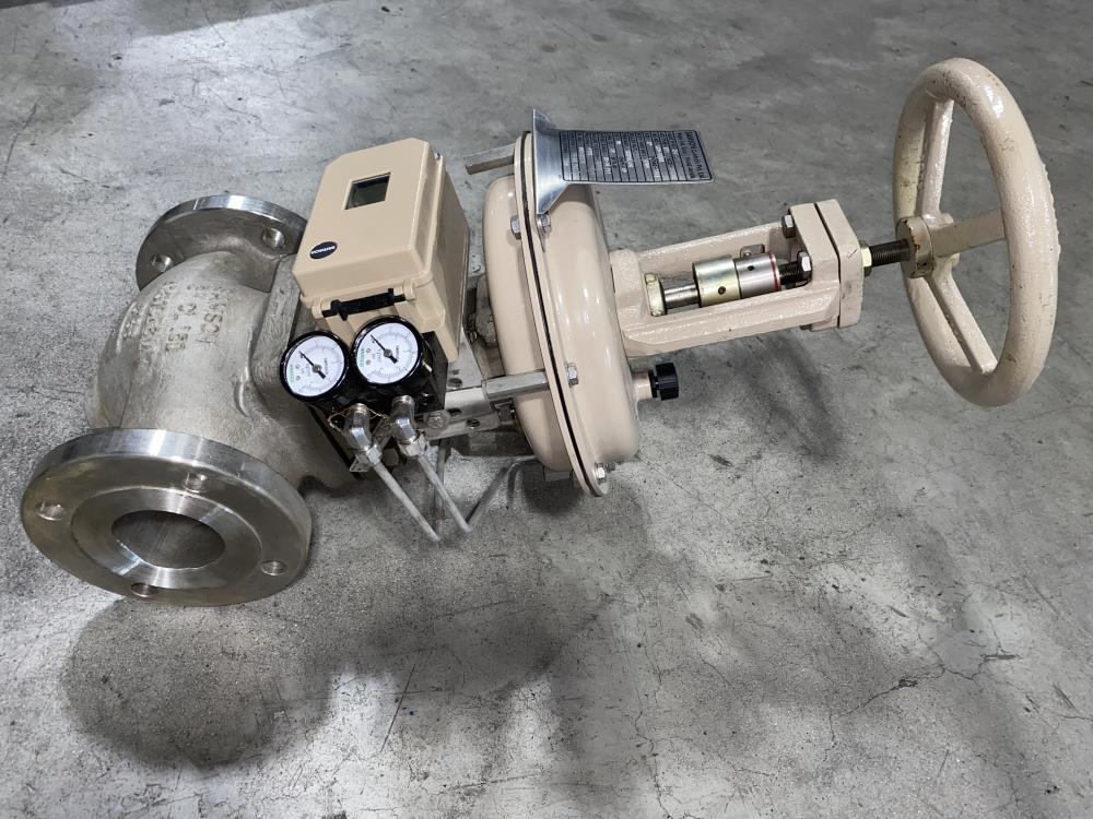 Samson 3" 150# CF8M Actuated Globe Valve 241-1 w/ Profibus Positioner 3730-4