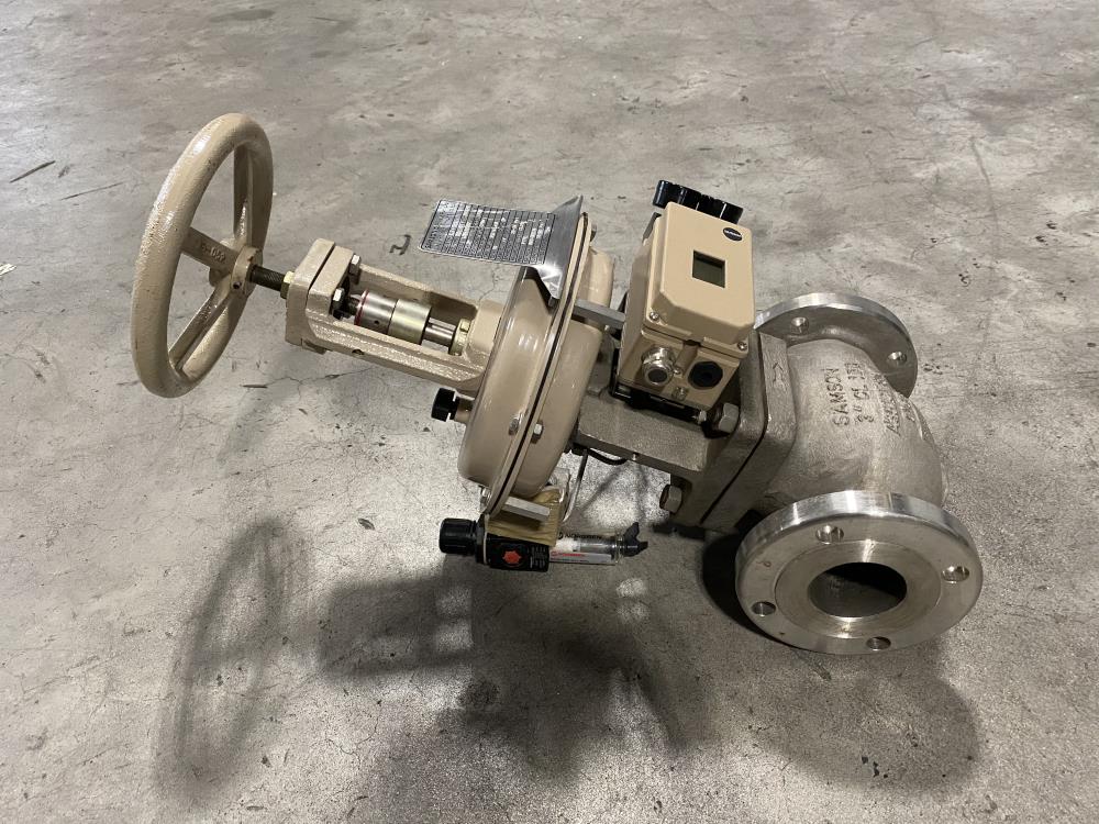 Samson 3" 150# CF8M Actuated Globe Valve 241-1 w/ Profibus Positioner 3730-4