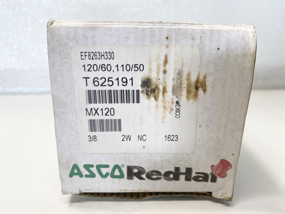 Asco Red Hat 3/8" NPT 2-Way Solenoid Valve EF8263H330, EF8016H1