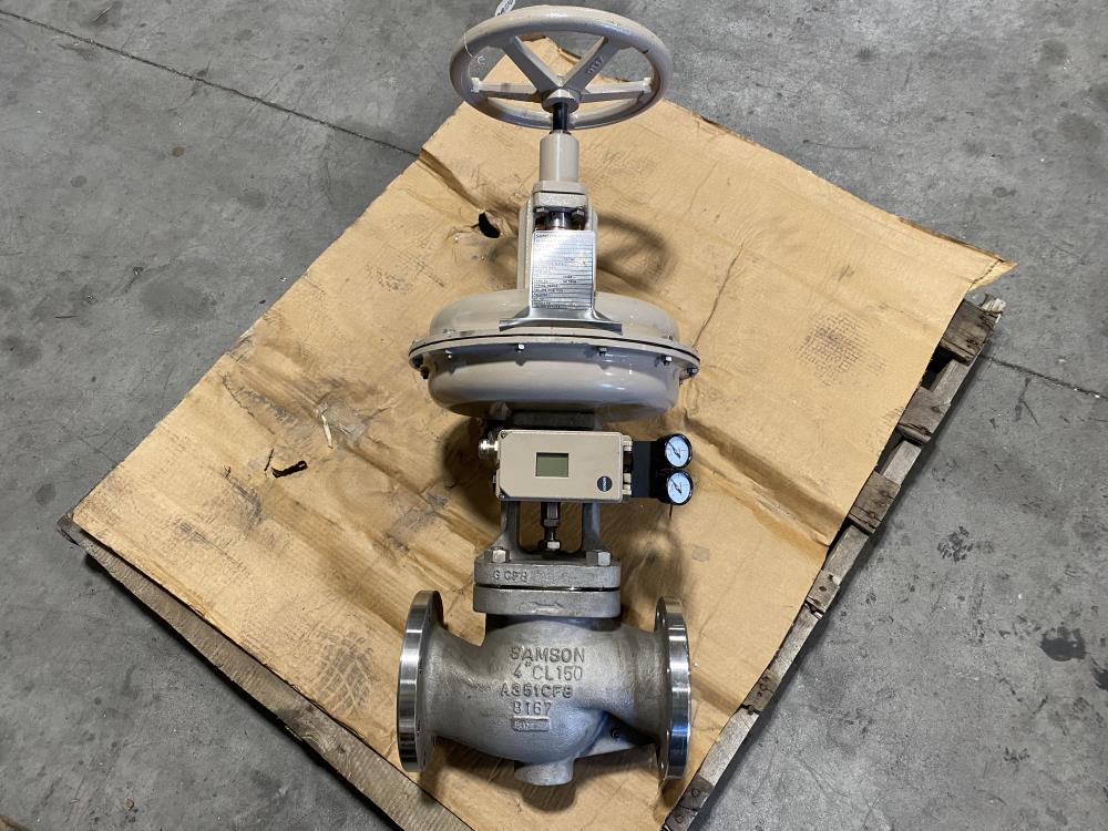 Samson 4" 150# CF8 Actuated Globe Control Valve 241-1 w/ 3730-4 Positioner