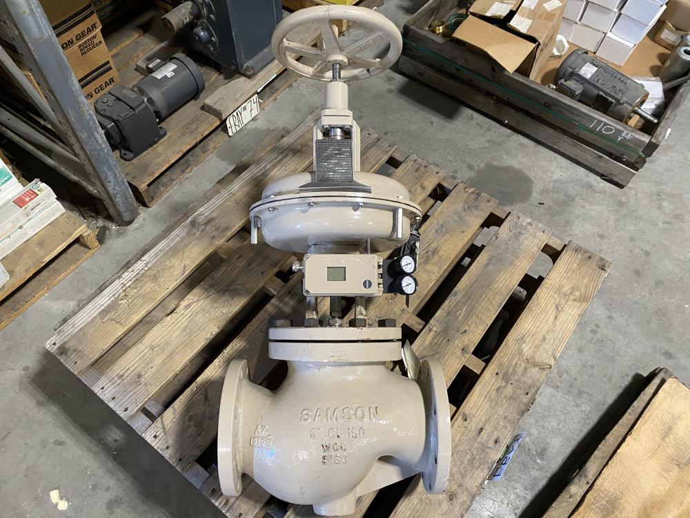 Samson 6" 150# WCC Actuated Globe Control Valve 241-1 w/ 3730-4 Positioner	