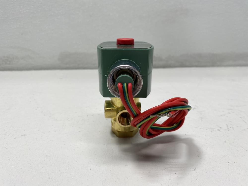 Asco 1/4" NPT 3-Way 24 DC Brass Solenoid Valve 8320G184