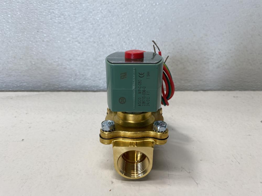 ASCO Red-Hat 3/4" NPT 2-Way Brass Solenoid Valve 8210G095