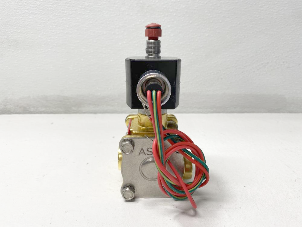 ASCO 1/2" NPT 3-Way Brass Solenoid Valve, 24 VDC, EF8316G304, EF8003G300