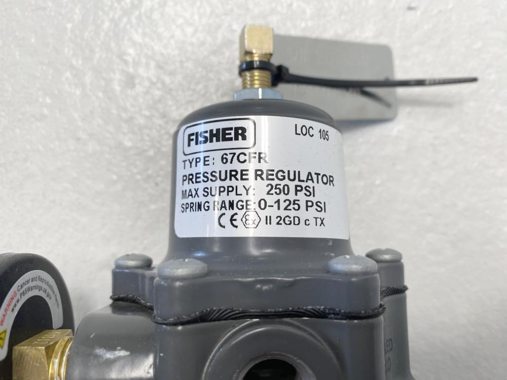 Fisher 67CFR Pressure Regulator, 250 PSI, 67CF-1663-38550