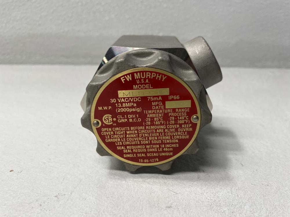 Murphy 2" NPT Stainless Steel Liquid Level Switch MLS-015, 15700840