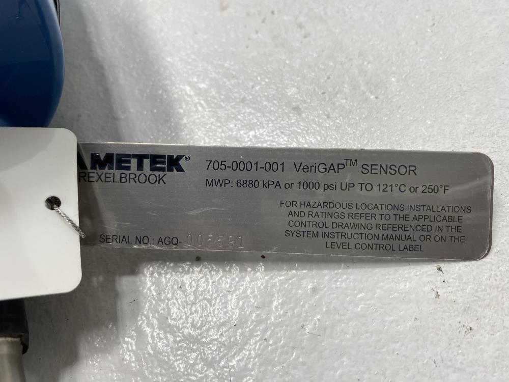 Ametek Drexelbrook 404-1000 VeriGAP Level Control and Sensor 705-0001-001