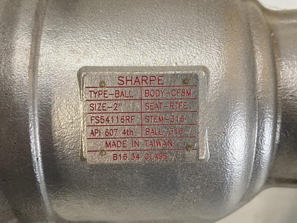 Sharpe 2" 150# RF CF8M 1-Piece Ball Valve, Fig FS54116RF