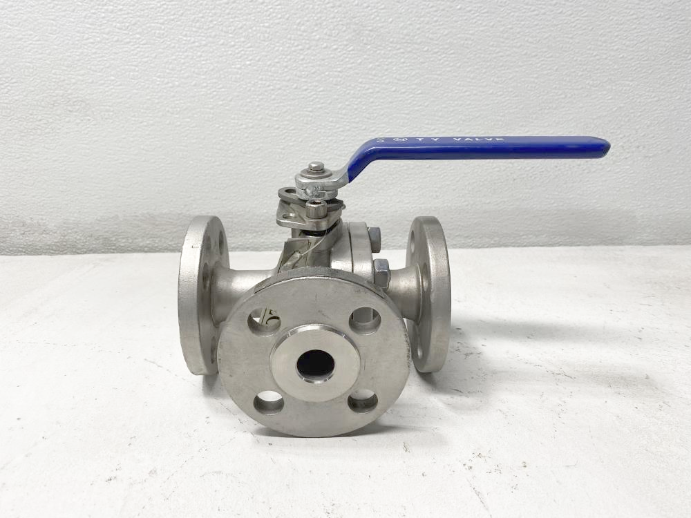 TY 3/4" 150# CF8M 3-Way Ball Valve 109LRF0910