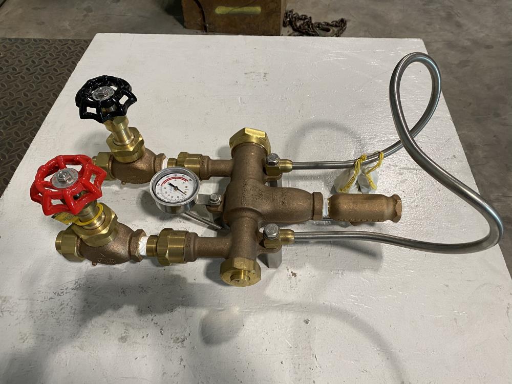 Strahman M-5000 Steam and Cold Water Mixing Station, 3/4" NPT, Bronze, 150 PSI