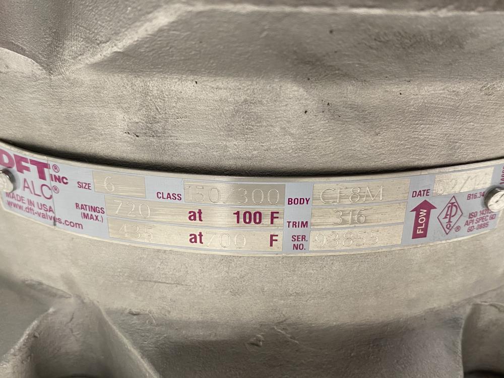 DFT ALC 6" 150/300# CF8M Wafer Check Valve