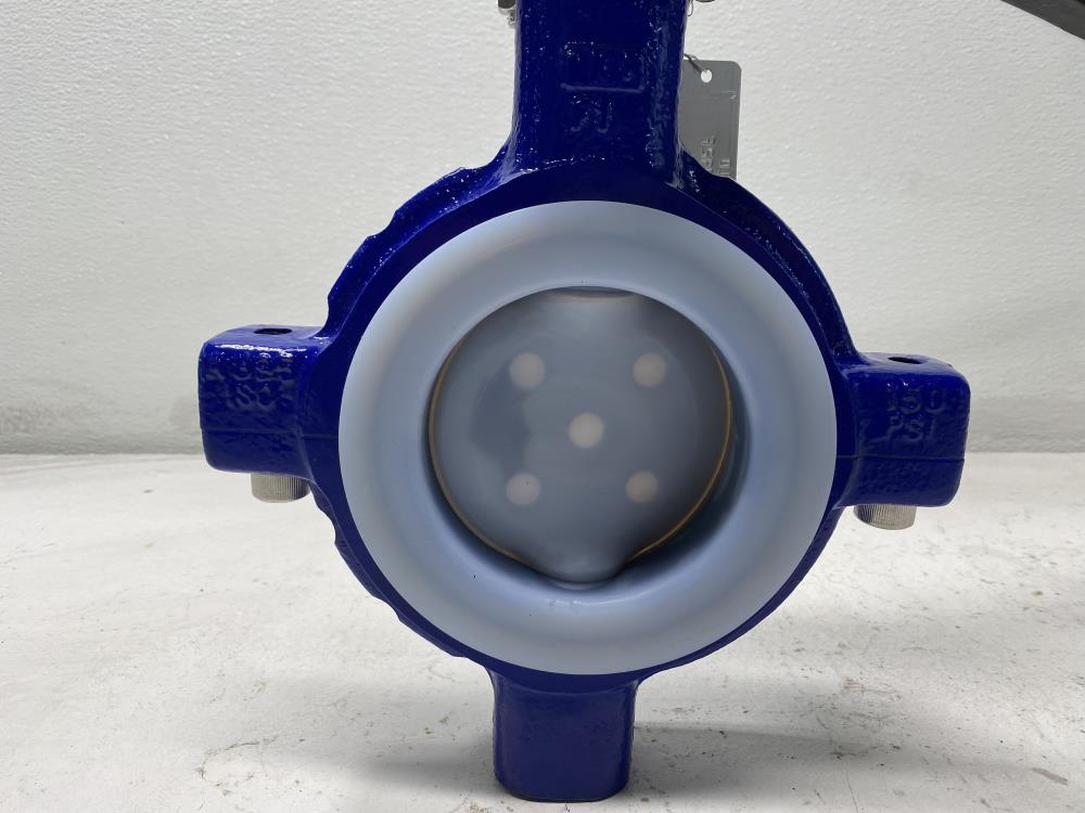 Amri KSB 4" 150# Ductile Iron PFA Lined Wafer Butterfly Valve IW-31KF/S9