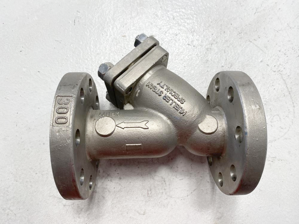 Mueller 2" 300# RF CF8M Flanged Wye Y Strainer Valve